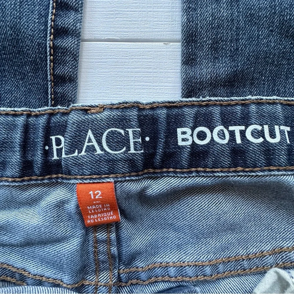 The Children’s Place classic blue denim bootcut jeans boys 12 adjustable‎ waist